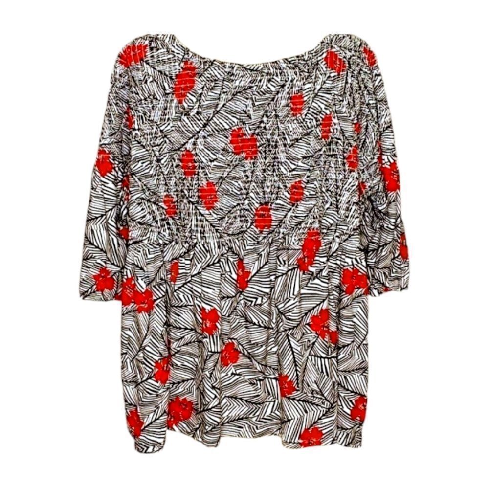 J.JILL Plus Size Women's Boo-Hoo Floral Print 3/4 Sleeve Top New! - Picture 10 of 14